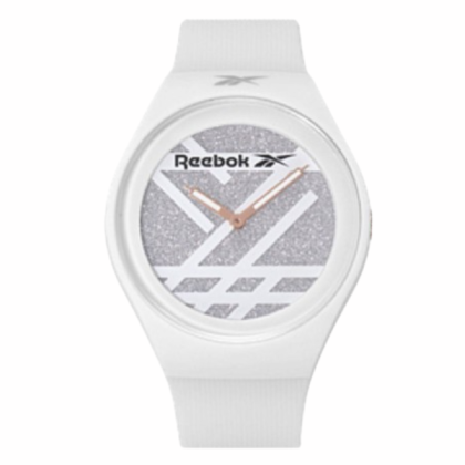 REEBOK Sparkle Run 2.0 RV-SR2-L1-PWPW-13 Silver Dial White Rubber Strap Analog Women Watch